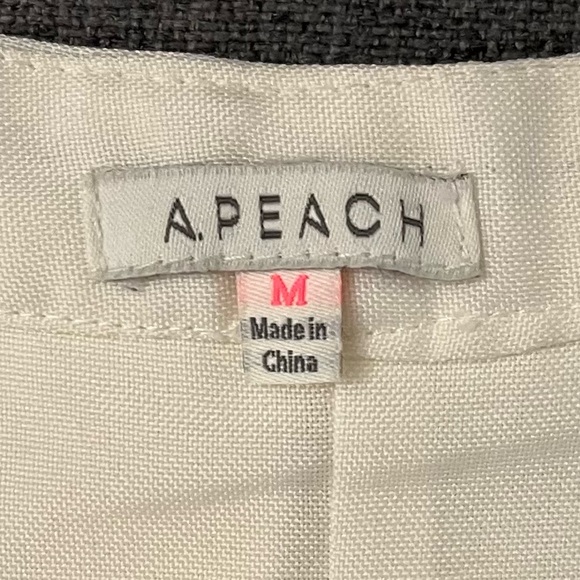 A. Peach Floral Lace Midi Skirt A-Line Size M White Milkmaid Bridal Modest Angel - Picture 9 of 16